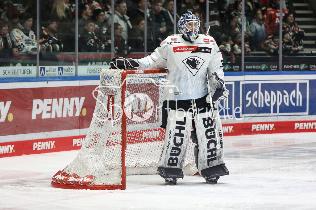 Augsburger Panther - ERC Ingolstadt | Michael GARTEIG (ERC #34) in Aktion / Freisteller / Einzelfoto