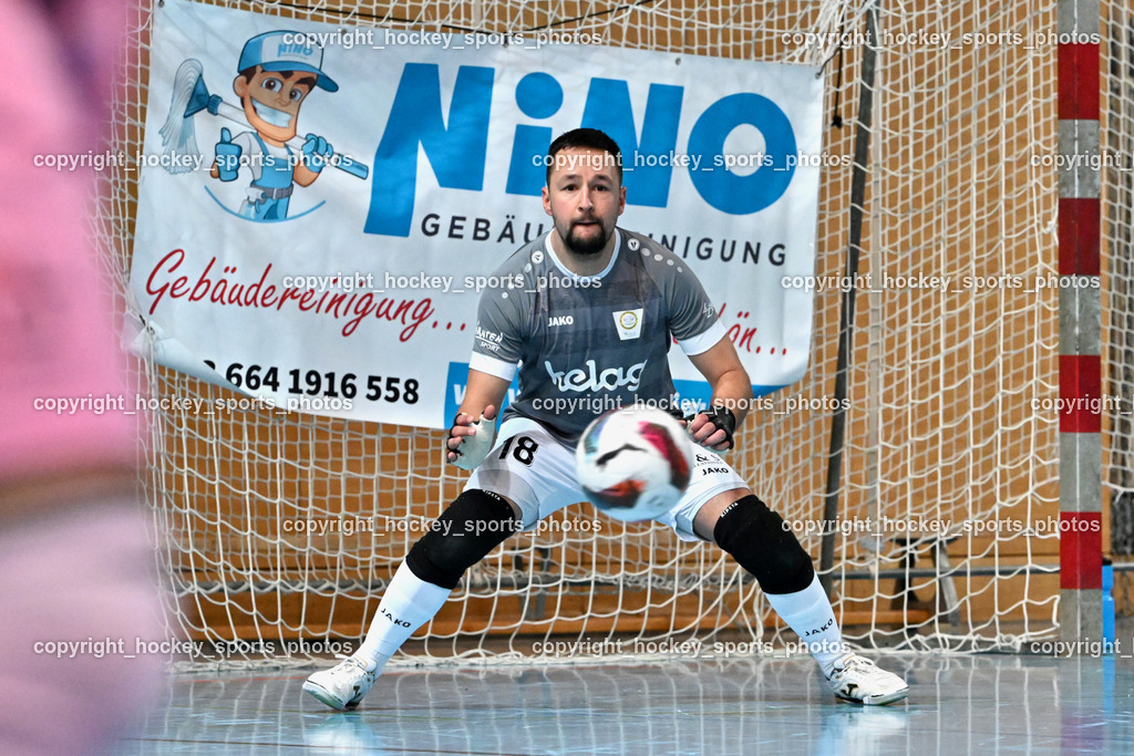 Carinthia Flamengo Futsal Club vs. Futsal Klagenfurt | #18 Vladimir Kajkut Futsal Klagenfurt, Carinthia Flamengo Futsal Club vs. Futsal Klagenfurt, Carinthia Flamengo Futsal Club vs. Futsal Klagenfurt am 01.12.2024 in Klagenfurt (Ballspielhalle Viktring), Austria, (Photo by Bernd Stefan)