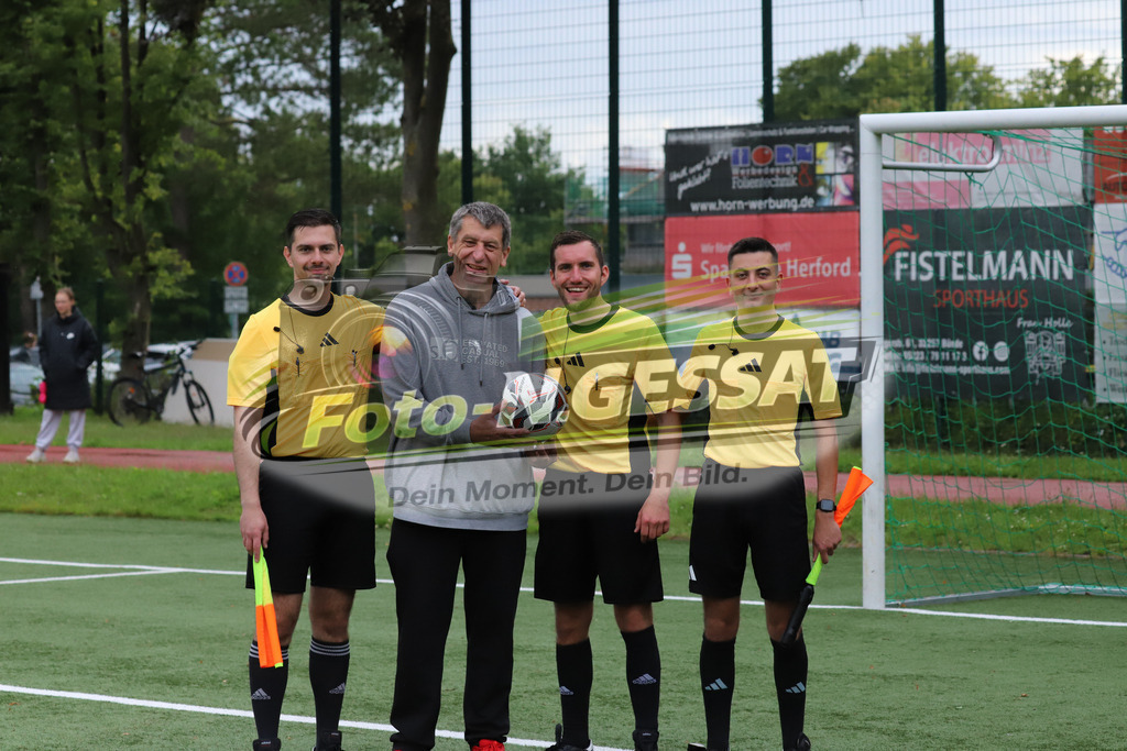 SC Bünde - BV 21 Stift-Quernheim | Auf dem Bild zu sehen v.l.: Tobias Patzer, Kai Rieke, Philipp Miska, Antonio Ljubas SC Bünde, BV 21 Stift-Quernheim, Fistelmann Supercup, Hunnebrock, Deutschland  - Realisiert mit Pictrs.com