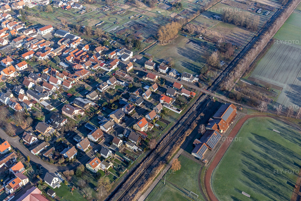 Luftbild: Riedstraße in Steinfeld im Bundesland Rheinland-Pfalz in Deutschland. Foto: IMG_124121.jpg vom 11.01.2021 durch Werner Riehm/FLY-FOTO.de