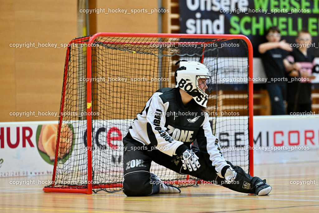 VSV Unihockey Damen vs. FCB München | #1 Hannah Maria Kofler VSV Unihockey, VSV Unihockey Damen vs. FCB München, VSV Unihockey Damen vs. FCB München am 24.01.2026 in Villach (Ballspielhalle St. Martin), Austria, (Photo by Bernd Stefan)