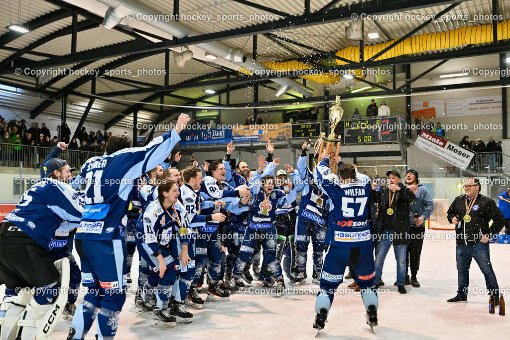ESC Steindorf vs. EHC Althofen 8.3.2024 | ESC Steindorf vs. EHC Althofen 8.3.2024, ESC Steindorf vs. EHC Althofen Meisterfeier am 08.03.2024 in Steindorf (Ossiachersee Halle), Austria, (Photo by Bernd Stefan)