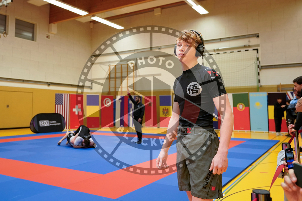 20240203PBB09696 | Fighters compete during the Brazilian Jiu-Jitsu Championship of the AJP Tour in Maintal by Frankfurt am Main, Germany, on February 2, 2024.
