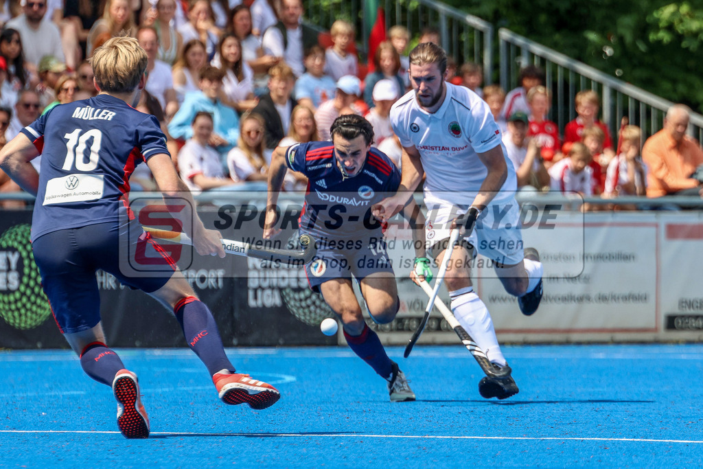 MJ_2023-05-13 Herren CHTC - MHC-9 | Timo Kossol (Crefelder HTC #3) &amp; Teo Hinrichs (Mannheimer HC #14), Crefelder HTC - Mannheimer HC am 13.5.2023 in der Gerd-Wellen-Sportanlage, Krefeld