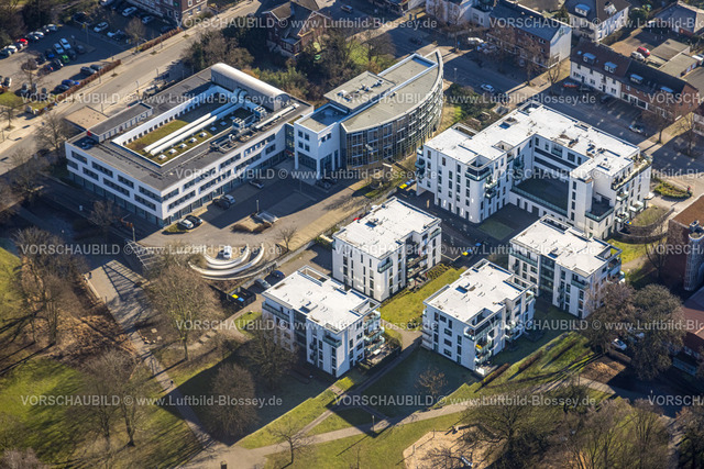 Luenen230204123 | Luftbild, Sparkasse an der Lippe, Wohnanlage Am Stadtpark, Lünen, Ruhrgebiet, Nordrhein-Westfalen, Deutschland