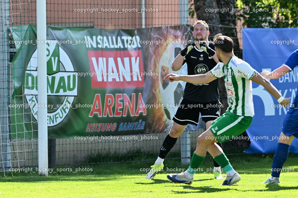 SV Donau vs. Union Matrei | #1 Julian Weiskopf Union Matrei, #70 Melvin Osmic SV Donau,  SV Donau vs. Union Matrei, SV Donau vs. Union Matrei am 03.05.2026 in Klagenfurt (Sportplatz Donau), Austria, (Photo by Bernd Stefan)