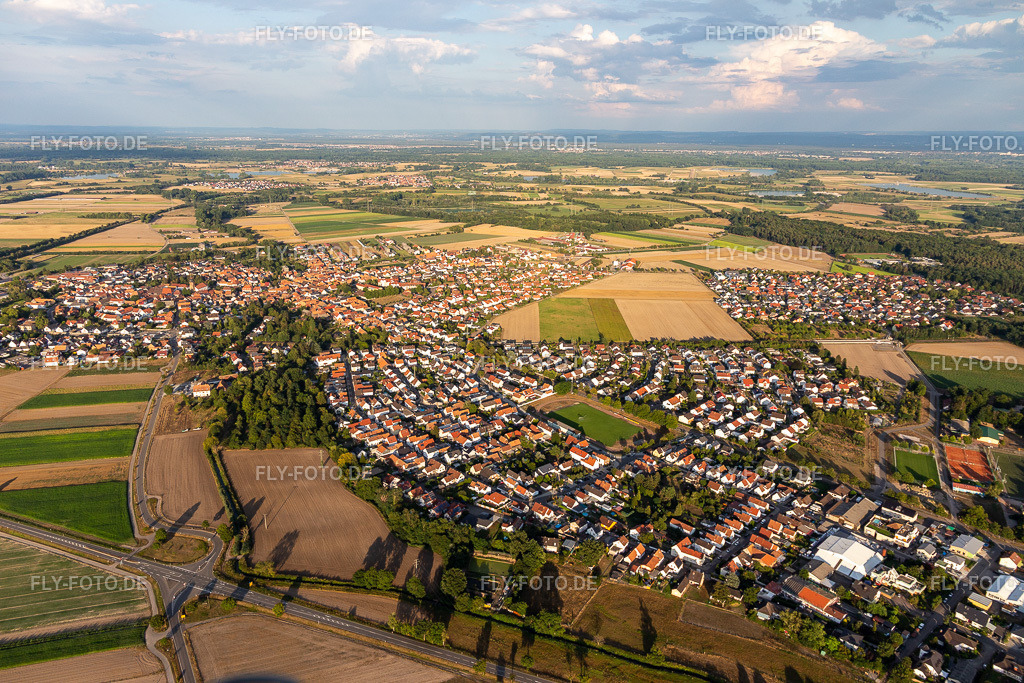 Ortsansicht am Rande von landwirtschaftlichen Feldern und Nutzflächen | Luftbild: Ortsansicht am Rande von landwirtschaftlichen Feldern und Nutzflächen in Rheinzabern im Bundesland Rheinland-Pfalz in Deutschland. Foto: IMG_122265.jpg vom 15.08.2020 durch ©2025 Werner Riehm fly-foto.de/copyright - Realisiert mit Pictrs.com