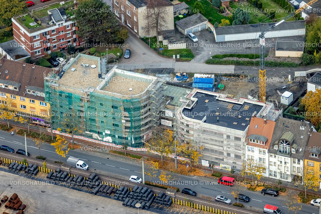 Hamm221012139 | Luftbild, Baustelle mit Neubau Wohnungen an der Wilhelmstraße, Mitte, Hamm, Ruhrgebiet, Nordrhein-Westfalen, Deutschland
