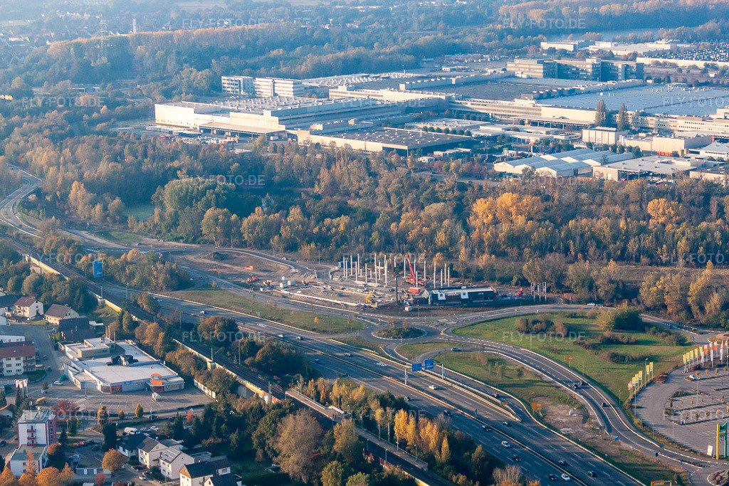 Luftbild: Maximiliansau, Maximiliancenter im Ortsteil Maximiliansau in Wörth im Bundesland Rheinland-Pfalz in Deutschland. Foto: IMG_46085.jpg vom 23.10.2011 durch Werner Riehm/FLY-FOTO.de