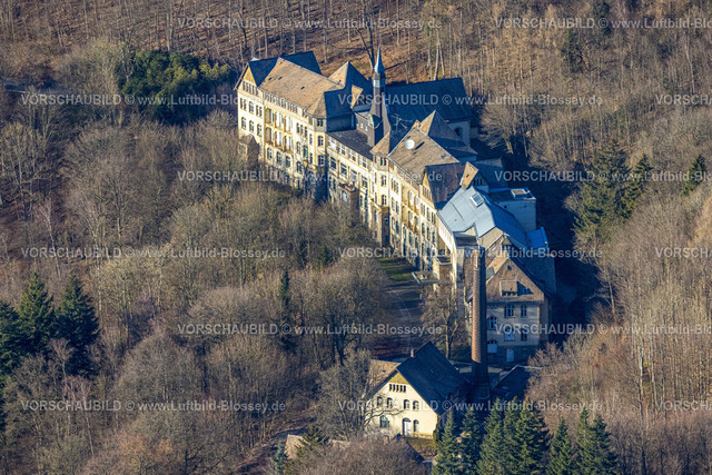 Meschede230205921 | Luftbild, Veramed-Klinik ehem. Knappschaftskrankenhaus im Wald, Ortsteil Beringhausen, Löllinghausen, Meschede, Sauerland, Nordrhein-Westfalen, Deutschland