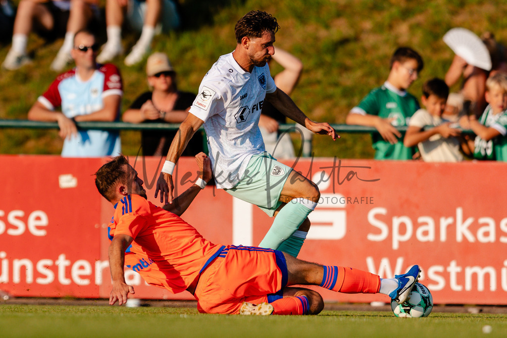 Testspiel, Saison 2026/27: SC Preußen Münster - Kickers Emden | Billerbeck, 10.07.2026: Testspiel, SC Preußen Münster gegen Kickers Emden auf der Anlage des DJK Billerbeck in Billerbeck. Foto: sportfotografie.ms | Markus Paletta - Realisiert mit Pictrs.com