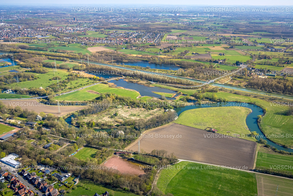 Werne250403049 | Luftbild, NSG Naturschutzgebiet Am Tibaum mit Brücke Am Tibaum über den Datteln-HAmm-Kanal, Stadtbezirk Herringen, Hamm, Ruhrgebiet, Nordrhein-Westfalen, Deutschland