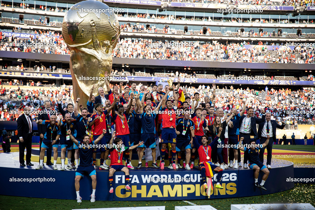 FOOTBALL : Argentine vs Espagne – Finale de la Coupe du Monde FIFA 2026. New York New Jersey Stadium, East Rutherford, New Jersey, États-Unis. 19/07/2026. | cérémonie de clôture et à la remise des trophées à l'issue de la finale entre l'Argentine et l'Espagne au New York New Jersey Stadium d'East Rutherford, New Jersey, États-Unis, le 19 juillet 2026.