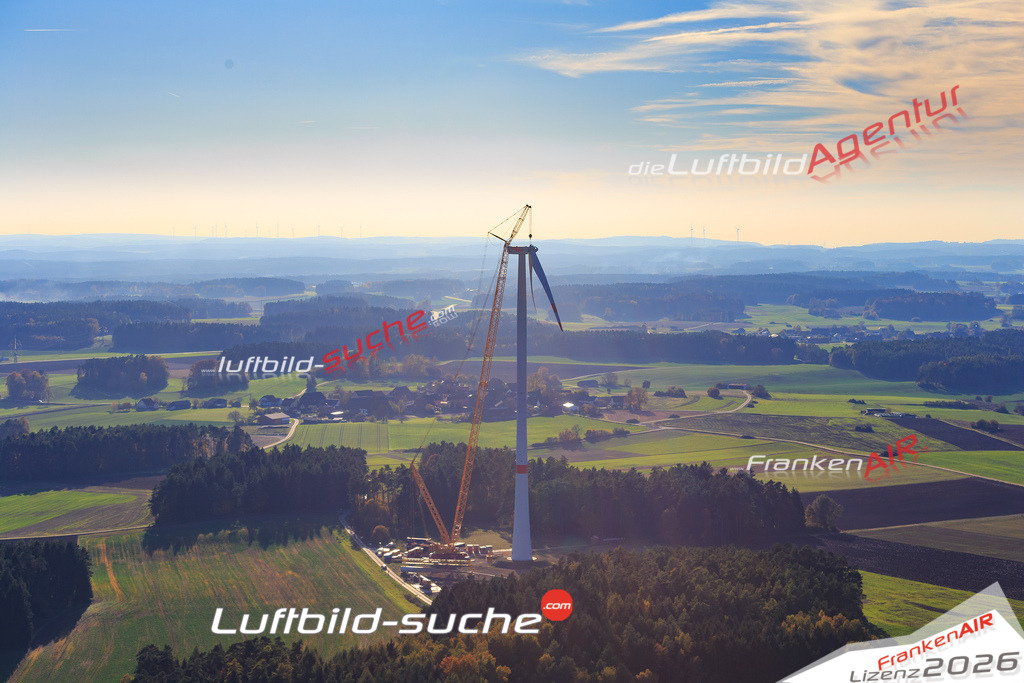 Luftbild von Windrad_reparatur Kasendorf - Luftaufnahme wurde 2017 von https://frankenair.de mittels Flugzeug (keine Drohne) erstellt - die Geschenkidee