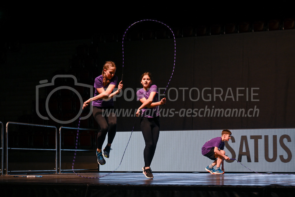 Winterthurer Sportehrung - 23. Februar 2023 | Winterthurer Sportehrung
AXA Arena, Winterthur
Show-Einlage mit SATUS Dachsen (Rope Skipping).
Bild: Sportfotografie Markus Aeschimann | www.markus-aeschimann.ch - Realisiert mit Pictrs.com