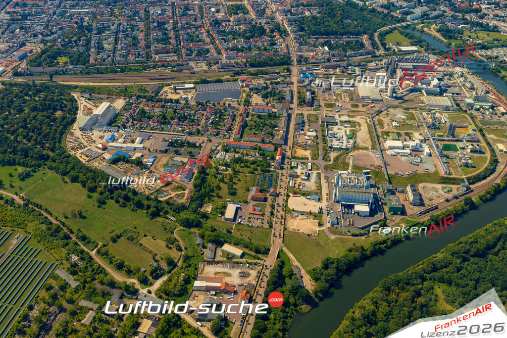 Luftaufnahme Köthensche Straße Bernburg - Die Luftaufnahme wurde 2025 vom UL-Flugzeug heraus erstellt ( ohne Drohne ) - Hochauflösende Luftaufnahme - für professionelle Ausdrucke geeignet. Die Geschenkidee !Mit Lizenz und Bildrechte bestellbar