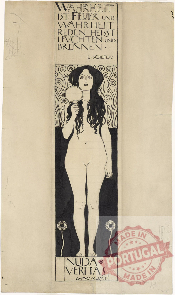 Gustav klimt Gustav Klimt Nuda Veritas symbolizing truth and allegory | Nude woman holding a mirror, an allegory of truth from the Vienna Secession era - Realisiert mit Pictrs.com