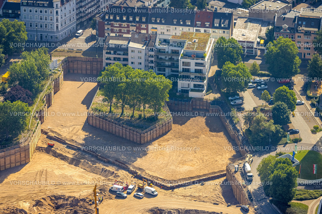 Duesseldorf220700874 | Luftbild, Baustelle zwischen Düsseldorfer Stadttor und RWI4 Hochhäuser, Unterbilk, Düsseldorf, Rheinland, Nordrhein-Westfalen, Deutschland