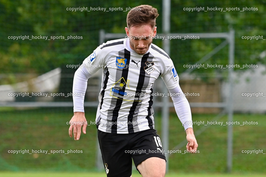 SVG Bleiburg vs. SAK 23.9.2023 | #18 Alen Martinovic SVG Bleiburg, SVG Bleiburg vs. SAK 23.9.2023, SVG Bleiburg vs. SAK am 23.09.2023 in Bleiburg (Karl Kornberger Stadion), Austria, (Photo by Bernd Stefan)