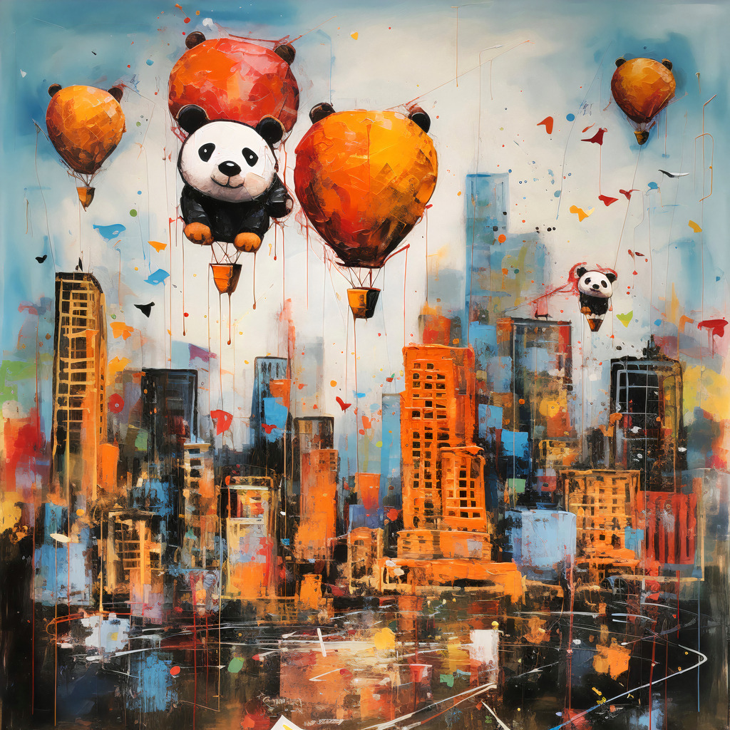 2307088 - Wundersame Reise | Surreales illustratives Wandbild.