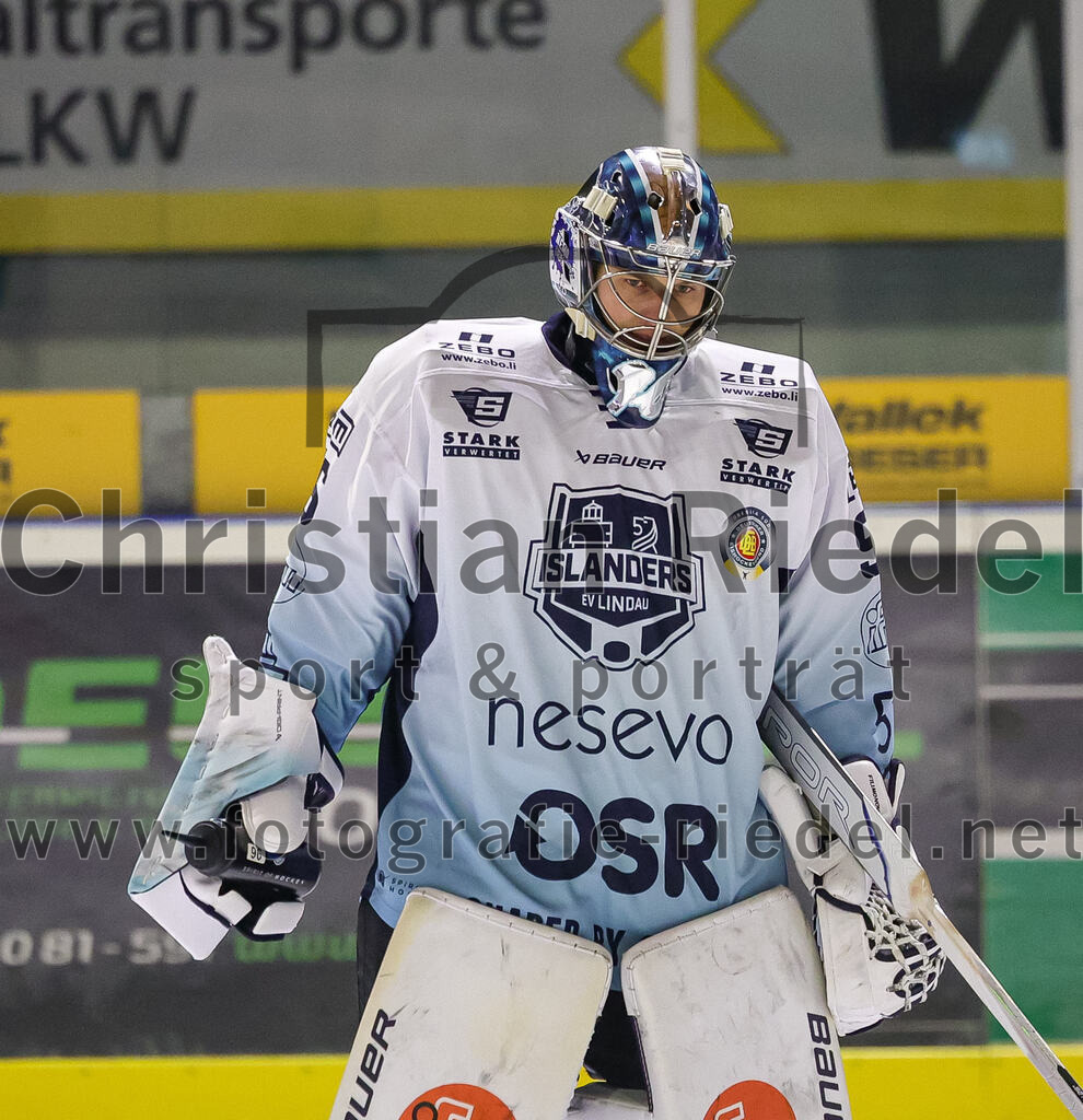 2026-01-06_034_TSV_Erding_gegen_EV_Lindau_Islanders | Erding, Deutschland, 06.01.2026:Eishockey, Oberliga Süd 2025 / 2026, 35. Spieltag, TSV Erding gegen EV Lindau Islanders, Endergebnis: 2:5Torwart Daniel Filimonov (EV Lindau Islanders, #96)Foto: Christian Riedel / fotografie-riedel.net