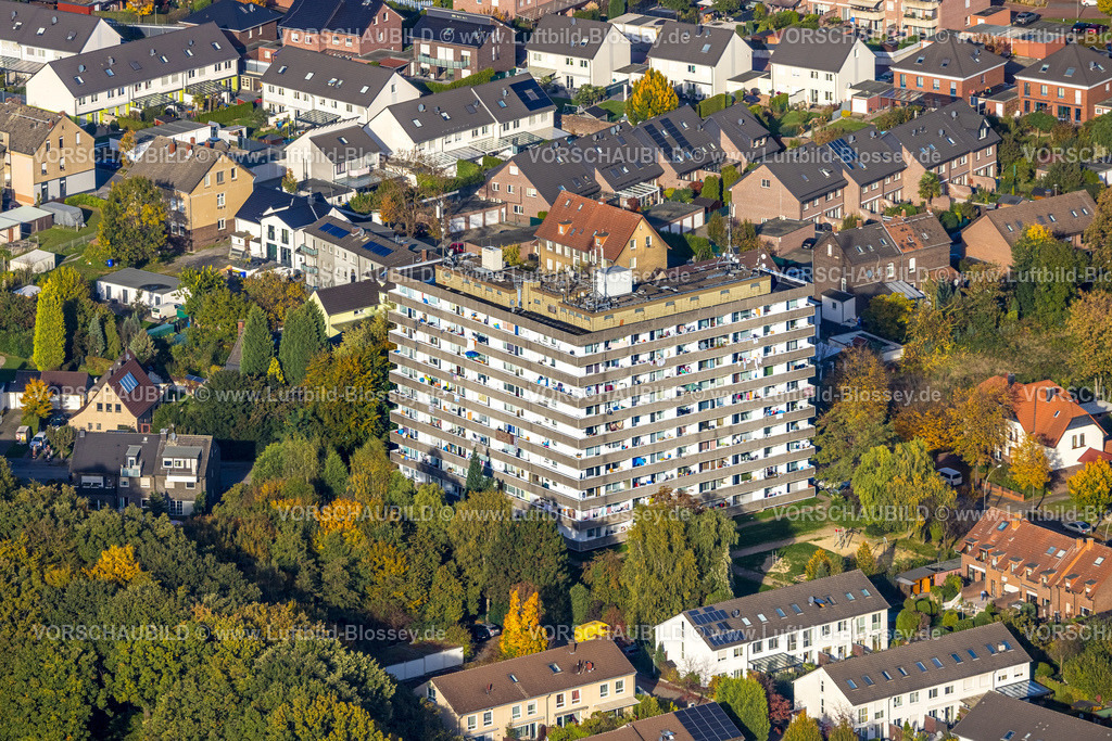 Gladbeck221005594 | Luftbild, Balkone am ProblemHochhaus, Steinstraße, Butendorf, Gladbeck, Ruhrgebiet, Nordrhein-Westfalen, Deutschland