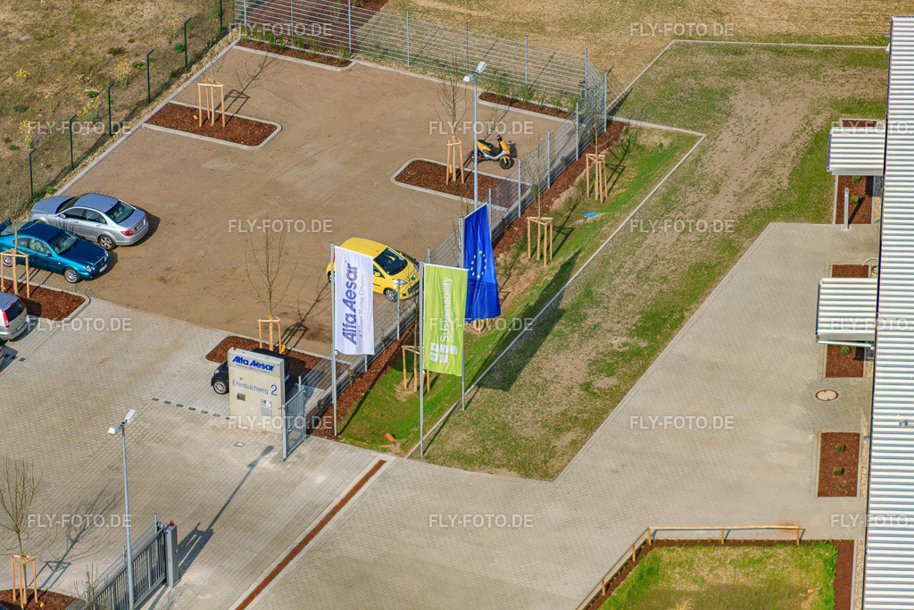 Gewerbegebiet Horst, Fa. Alfa Aesar | Luftbild: Gewerbegebiet Horst, Fa. Alfa Aesar im Ortsteil Minderslachen in Kandel im Bundesland Rheinland-Pfalz in Deutschland. Foto: IMG_26321.jpg vom 27.04.2010 durch Werner Riehm/FLY-FOTO.de - Realisiert mit Pictrs.com