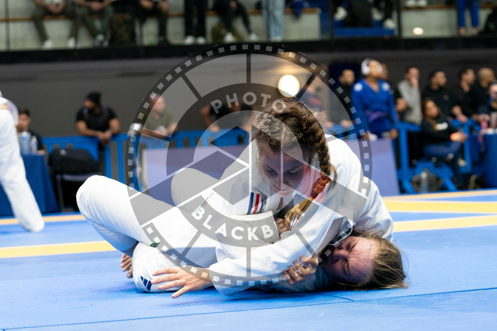 20240124PBB04513 | Fighters compete during the second day of the IBJJF European Championship in Paris, France, on January 24, 2024.