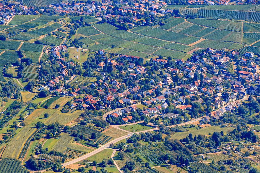 Luftbild: Ortsansicht von Südwesten im Ortsteil Fessenbach in Offenburg im Bundesland Baden-Württemberg in Deutschland. Foto: IMG_20823.jpg vom 31.08.2009 durch Werner Riehm/FLY-FOTO.de