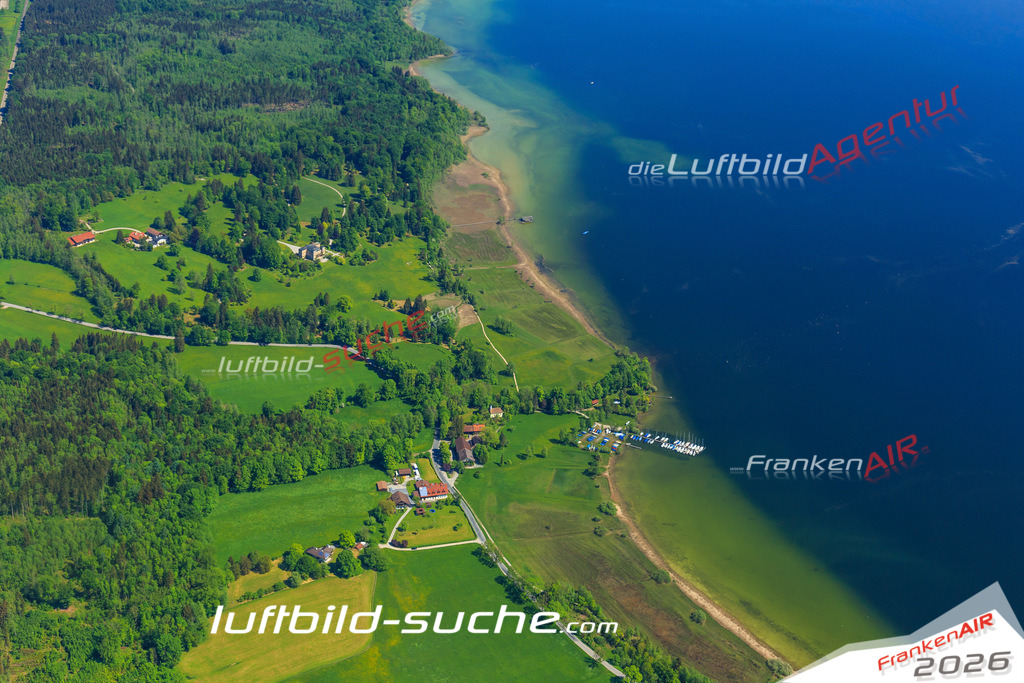 Luftbild von  Seeshaupt - Luftaufnahme wurde 2015 von https://frankenair.de mittels Flugzeug (keine Drohne) erstellt - die Geschenkidee