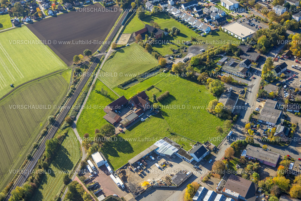 Hamm251001949HofSchnuebbe | Luftbild, Hof auf einer Wiese, Gerhard Schnübbe Landwirtschaftsbetrieb, Baumhofstraße, Stadtbezirk Pelkum, Hamm, Ruhrgebiet, Nordrhein-Westfalen, Deutschland