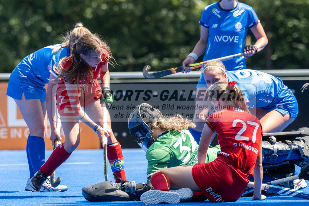 SFE_20230708_0102 | EuroHockey EM U18 Girls Belgium vs Scotland am 08.07.2023 in Krefeld (Gerd-Wellen-Hockeyanlage), Photo: Stephan Fehrmann 2023 (Sports-Gallery)