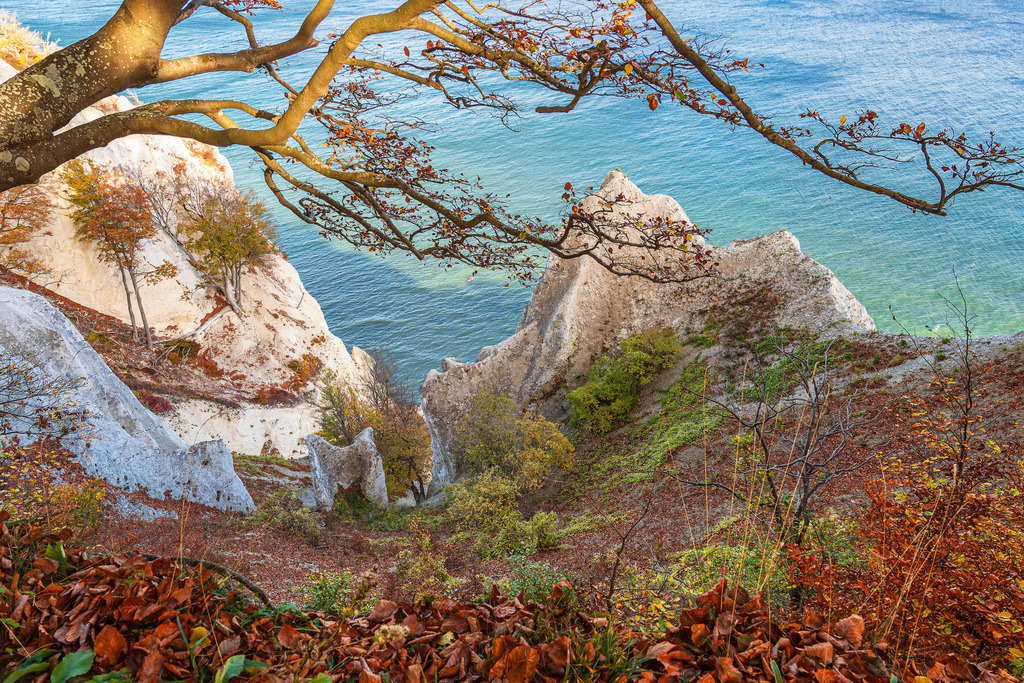 Ostseeküste auf der Insel Mön in Dänemark | Ostseeküste auf der Insel Mön in Dänemark.