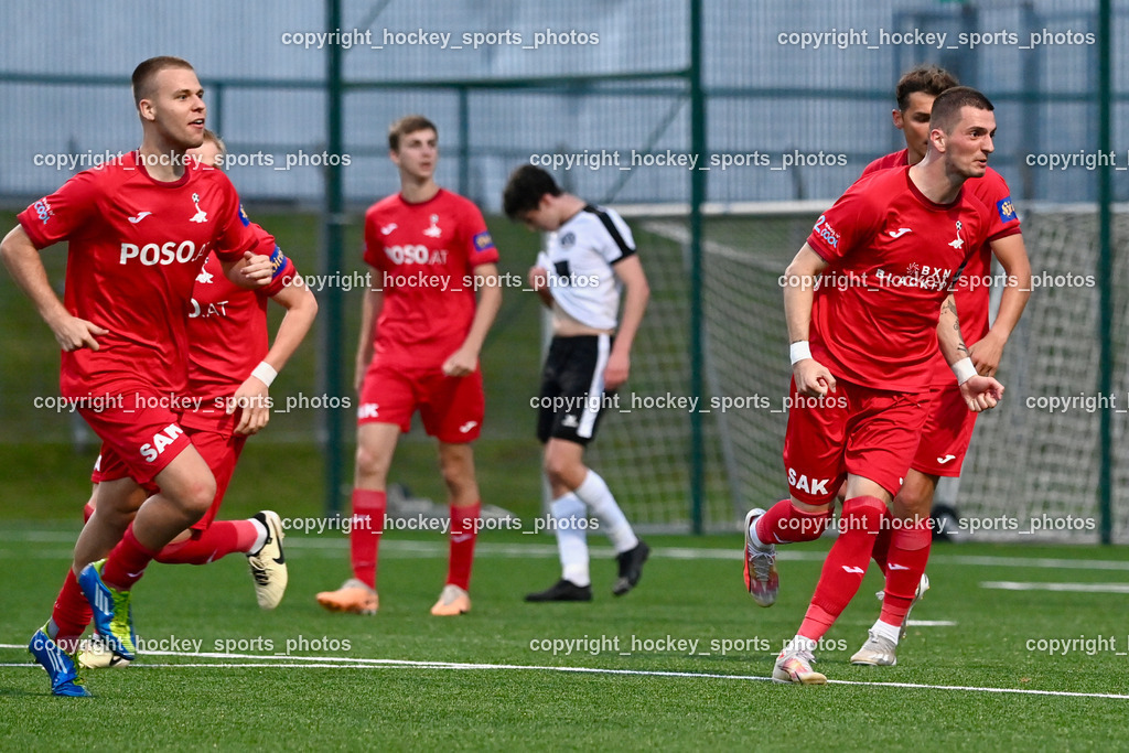 SV Spittal vs. SAK | Jubel SAK Mannschaft, #13 Fabian Griesebner SAK, #24 Zoran Vukovic SAK, SV Spittal vs. SAK, SV Spittal vs. SAK am 24.05.2024 in Spittal an der Drau (Goldeck Stadion), Austria, (Photo by Bernd Stefan)