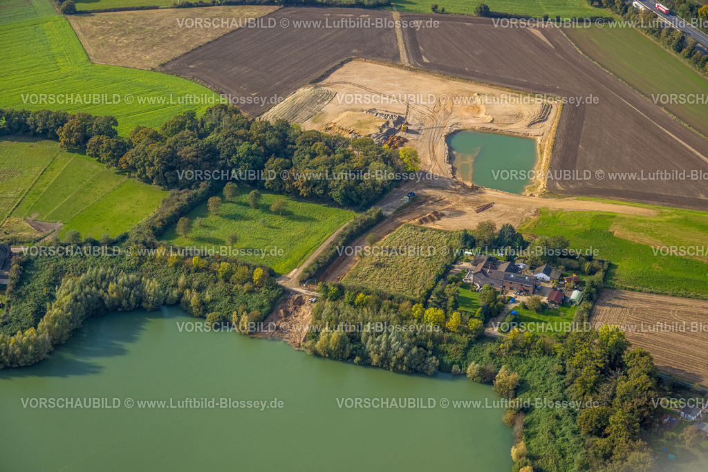 Neukirchen-Vluyn241013585 | Luftbild, Baggersee Doemkes Großer Kieswerksee, Hof am Weimannsweg, Neukirchen, Neukirchen-Vluyn, Ruhrgebiet, Nordrhein-Westfalen, Deutschland