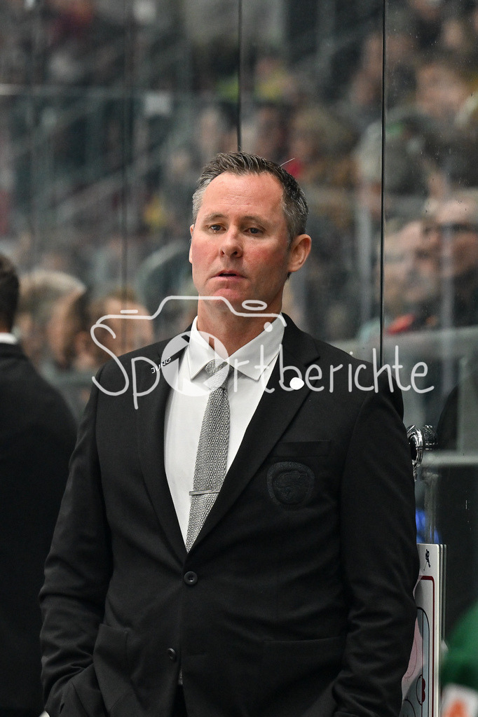 Augsburger Panther - Kölner Haie | Im Bild Ted DENT Headcoach Augsburger Panther / Freisteller / Einzelfoto / DEL: Augsburger Panther - Kölner Haie, Curt Frenzel Stadion am 29.09.2024