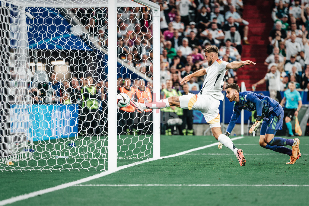 Fußball | Herren | UEFA-Fußball-Europameisterschaft 2024 | MD1 | Gruppe A | Deutschland vs. Schottland | 14.06.2024 | Niclas Füllkrug (#9, Deutschland) trifft zwar, stand aber im Abseits
