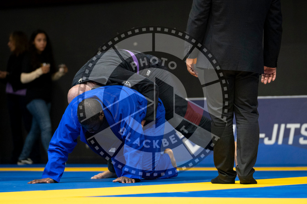 20240123PBB01608 | Fighters compete during the second day of the IBJJF European Championship in Paris, France, on January 23, 2024.