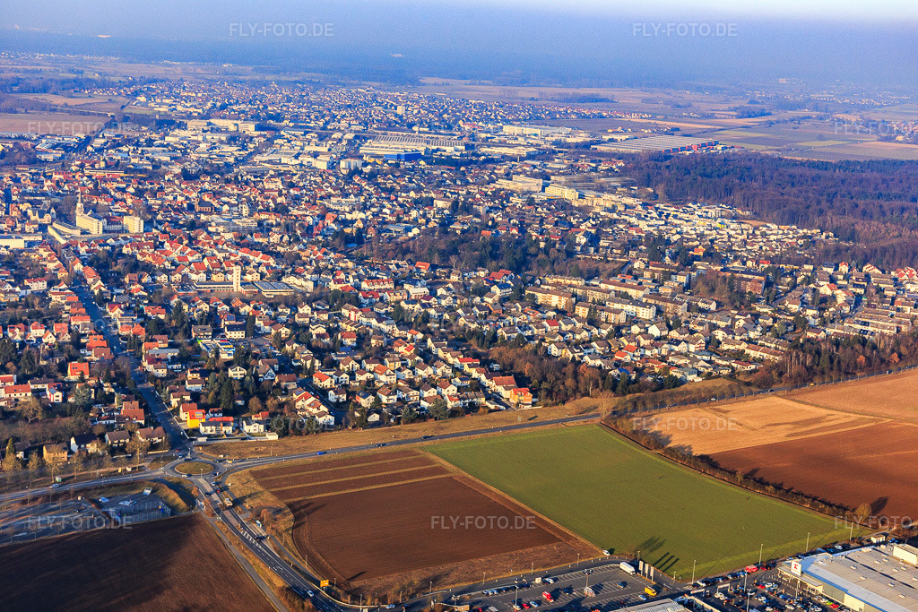 Luftbild: Kettelerstr in Dieburg im Bundesland Hessen in Deutschland. Foto: IMG_096828.jpg vom 15.02.2017 durch Werner Riehm/FLY-FOTO.de