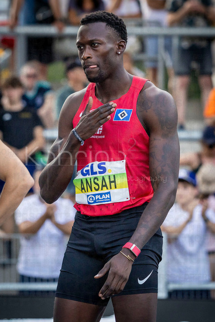 Deutsche Leichtathletik-Meisterschaften; Bochum-Wattenscheid, 25.07.2026 | Owen Ansah (Hamburger  SV); Deutsche Leichtathletik-Meisterschaften am 25.07.2026 im Lorheide-Stadion, Bochum-Wattenscheid (Nordrhein-Westfalen).