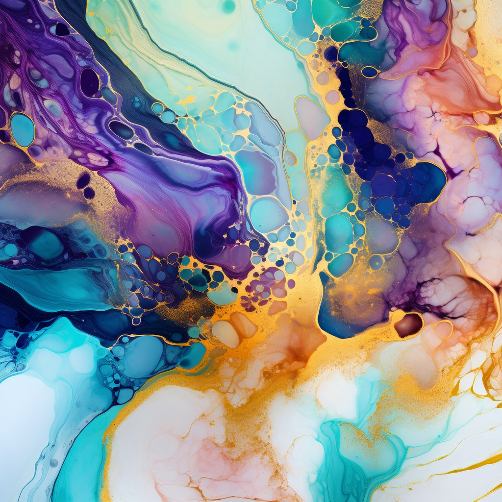 2402045 - Bunter Marmor | Moderne Wandbilder auf Leinwand, Acylglas, Alu-Dibond oder als Poster. Tauchen Sie ein in die Welt KI-generierter Kunstwerke - entdecken Sie hochwertige Kunstdrucke unserer Gemälde, Illustrationen und fotorealistischen Motive.