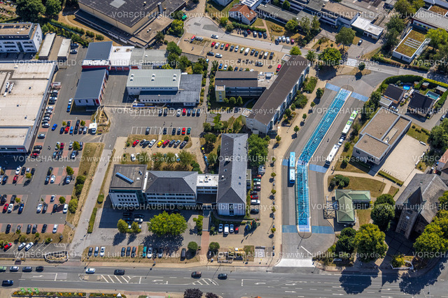 Sprockhoevel220808231 | Luftbild, City mit Rathaus und Busbahnhof, Haßlinghausen, Sprockhövel, Ruhrgebiet, Nordrhein-Westfalen, Deutschland