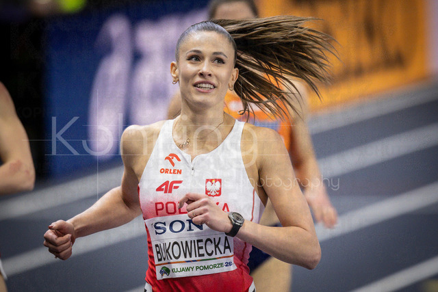 World Athletics Indoor Championships Kujawy Pomorze 26, 20.03.2026 | TORUN, POLAND - MARCH 20: Natalia BUKOWIECKA (POL) competes in the women's 400m during the World Athletics Indoor Championships Kujawy Pomorze 26 on day 1 / session 2 at Kujawsko-Pomorska Arena Torun on March 20, 2026 in Torun, Poland. 