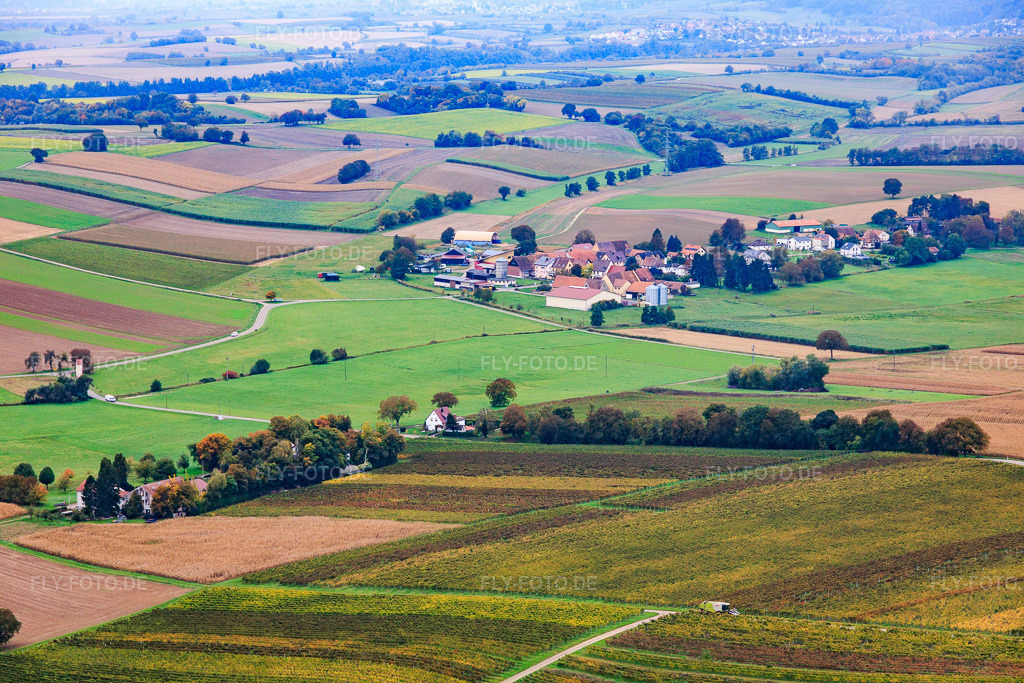 Luftbild: Ortsansicht aus Nordosten im Ortsteil Deutschhof in Kapellen-Drusweiler im Bundesland Rheinland-Pfalz in Deutschland. Foto: IMG_149990.jpg vom 10.10.2025 durch Werner Riehm/FLY-FOTO.de