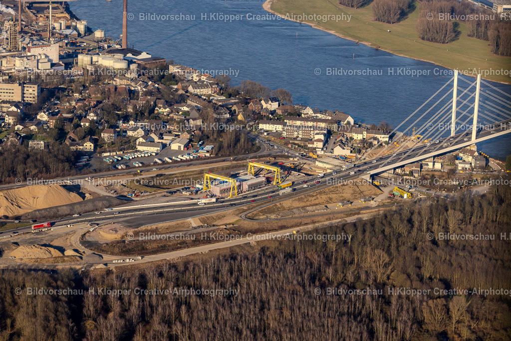 Luftbilder Duisburg-7417 | Luftbildfotografie Instandsetzung der Autobahnbrücke BAB A40 " - Realisiert mit Pictrs.com