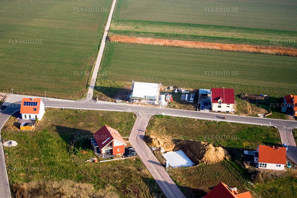 Luftbild: Neubaugebiet NO, Frühmesserweg im Ortsteil Schaidt in Wörth im Bundesland Rheinland-Pfalz in Deutschland. Foto: IMG_5087.jpg vom 24.12.2006 durch Werner Riehm/FLY-FOTO.de