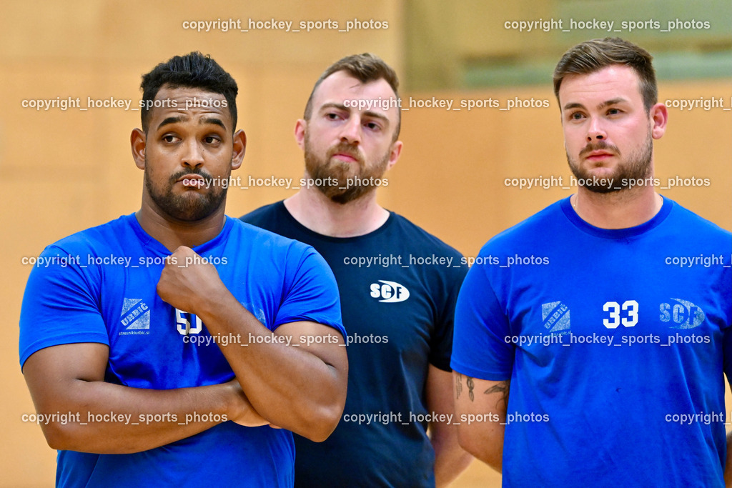 SC Ferlach Trainings -Start | #50 GONZALEZ-MARTINEZ Adonis, #33 STRIEBNIG Florian SC Ferlach, SC Ferlach Training Start  22.07.2024 in Ferlach (Ballspielhalle Ferlach), Austria, (Photo by Bernd Stefan)