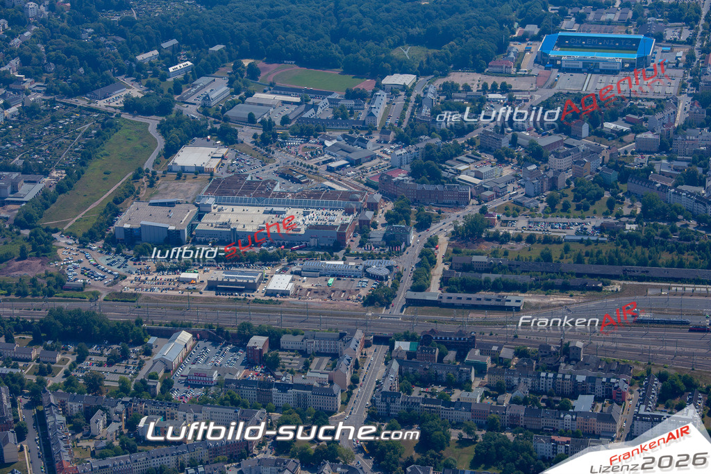 aktuelles Luftbild von Sonneberg Chemnitz - Luftaufnahme wurde 2018 von https://frankenair.de mittels Flugzeug (keine Drohne) erstellt.