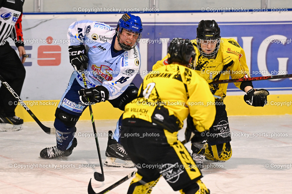 ESC Steindorf vs. EC Spittal Hornets 3.12.2022 | #46 Maurer Julian, #8 Komar Luca