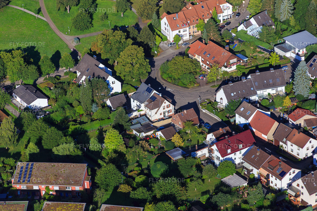 Luftbild: Neuer Weg im Ortsteil Hohenwettersbach in Karlsruhe im Bundesland Baden-Württemberg in Deutschland. Foto: IMG_092911.jpg vom 13.08.2016 durch Werner Riehm/FLY-FOTO.de